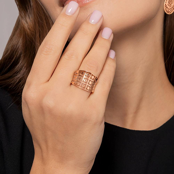 Золотое кольцо без вставок (арт. 140705) – изображение 2