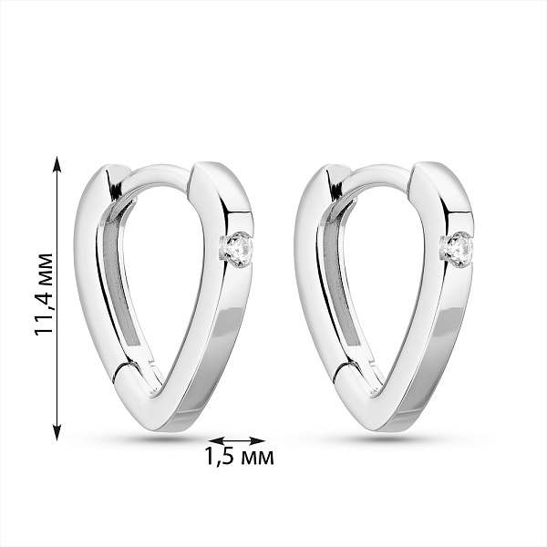 Серебряные серьги с фианитами (арт. 7502/9902) – изображение 2