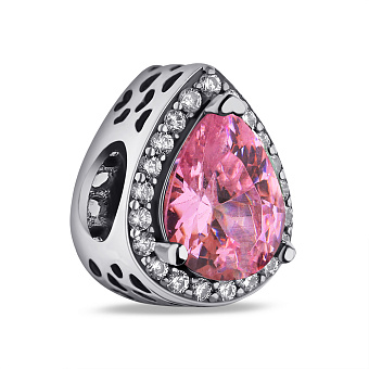 Фото Срібний шарм Крапля з альпінітом (арт. 7903/П5ФР/7109)