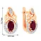 Сережки з червоного золота з рубіном і діамантами (арт. С011049р) – зображення 2