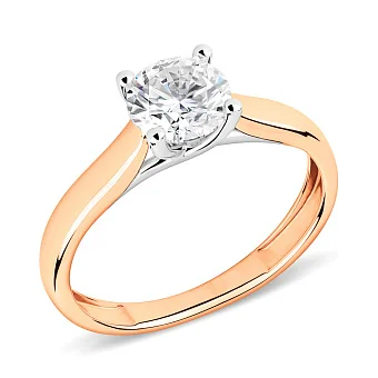 Золота каблучка з діамантом (арт. К01109504046)