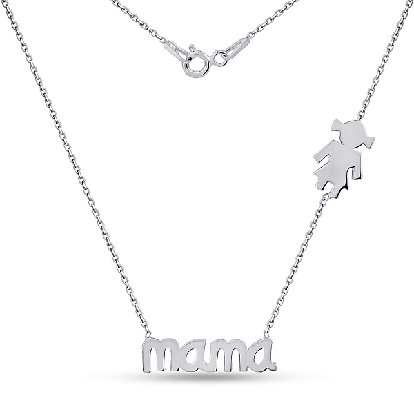 Серебряное колье Мама (арт. 7507/576) – изображение 2