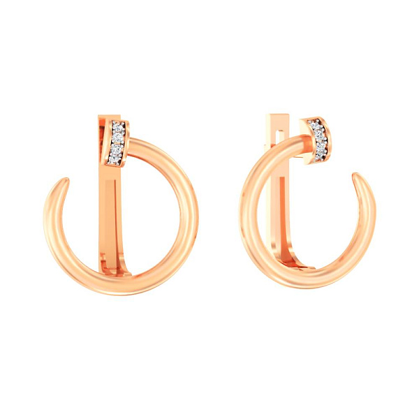 Золоті сережки з фіанітами (арт. 111175) – зображення 1