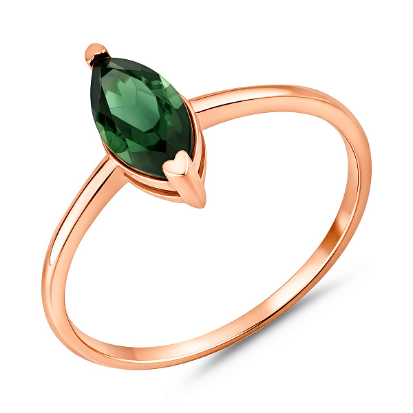 Кольцо из красного золота с кварцем (арт. 141233Пз) – изображение 1