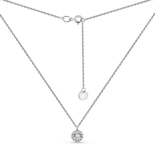 Кольє з білого золота з діамантами (арт. Ц011684005б) – зображення 2
