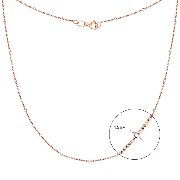 Золотая цепочка с родированием (арт. ц3010402р) – изображение 2