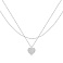 Серебряное двойное колье с подвеской сердце с фианитами (арт. 7507/2607) – изображение 1