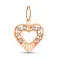 Кулон из красного золота Сердце с фианитами (арт. 423826) – изображение 1