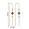 Серьги-цепочки из красного золота с черной эмалью (арт. 108100еч) – изображение 2