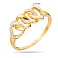 Золота каблучка Ланки з фіанітами (арт. 140537ж) – зображення 2
