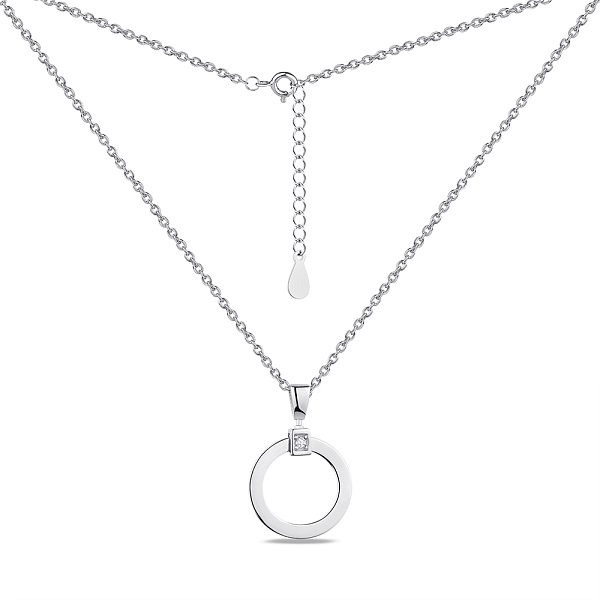 Срібне кольє з фіанітом (арт. 7507/893) – зображення 2