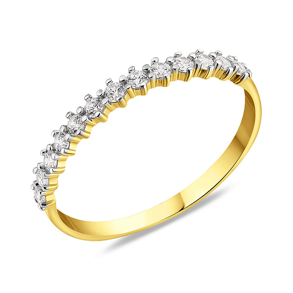 Золотое кольцо с фианитами (арт. 140493ж) – изображение 1