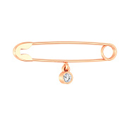 Золотая булавка с фианитом (арт. 360065)