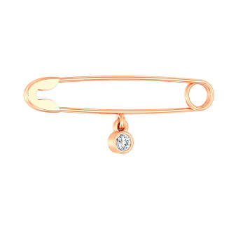 Золотая булавка с фианитом (арт. 360065)