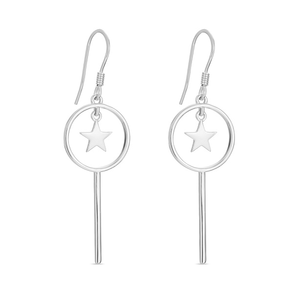 Серебряные серьги с подвесками (арт. 7502/3957) – изображение 1