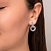 Серьги из белого золота с фианитами (арт. 108318б) – изображение 2