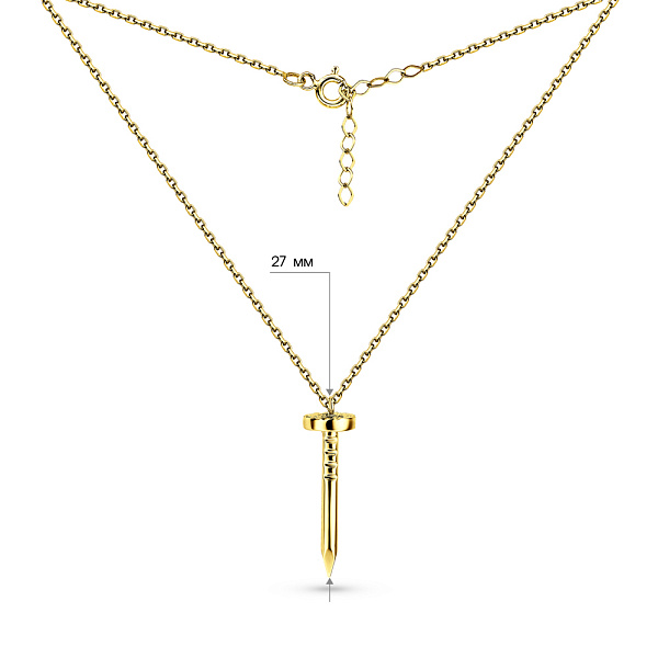 Кольє з жовтого золота Цвях (арт. 352371ж) – зображення 3