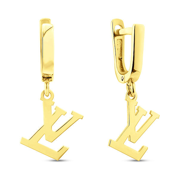 Золоті сережки без каменів (арт. 107013ж) – зображення 1