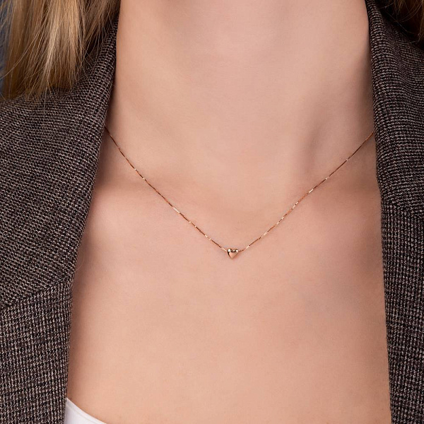 Золотое колье Сердечко (арт. 360157/2) – изображение 3