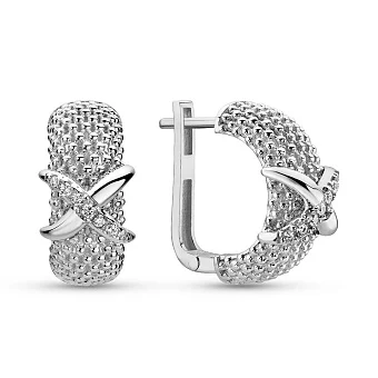 Золотые серьги с фианитами (арт. 1092065б)