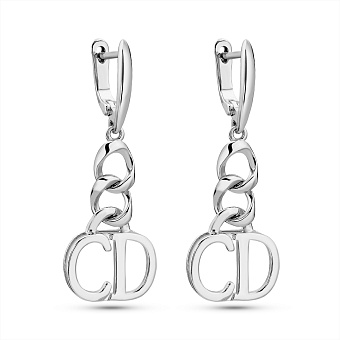 Серебряные серьги без камней (арт. 7502/9916)