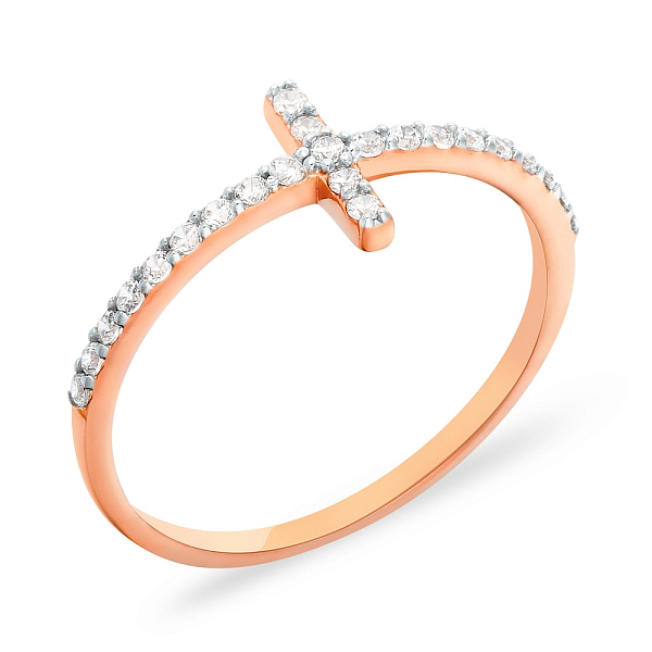 Золота каблучка з фіанітами (арт. 140699) – зображення 1