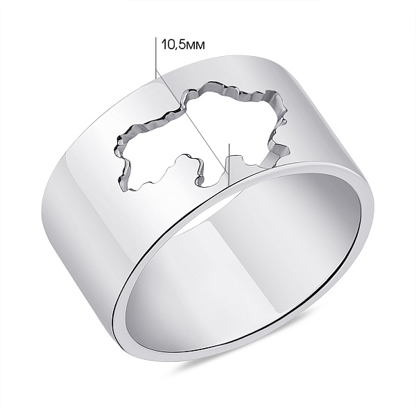 Серебряное кольцо "Украина" без камней (арт. 7501/0-0904.0.2) – изображение 2