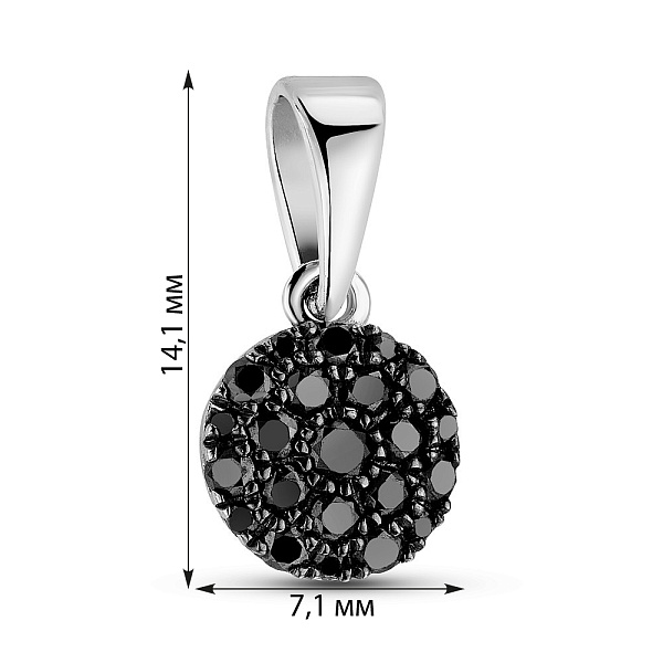 Золотий кулон з діамантами (арт. 3191666202ч) – зображення 2
