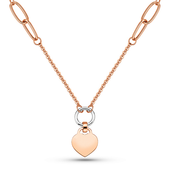 Кольє Серце з червоного і білого золота (арт. 352432кб) – зображення 1