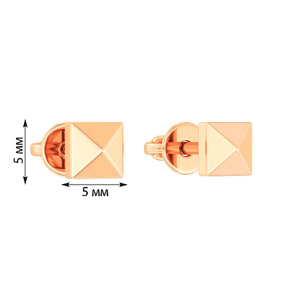 Сережки з червоного золота  (арт. 110962)