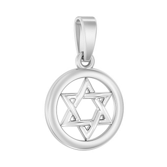 Підвіска Зірка Давида з білого золота (арт. 440655б)