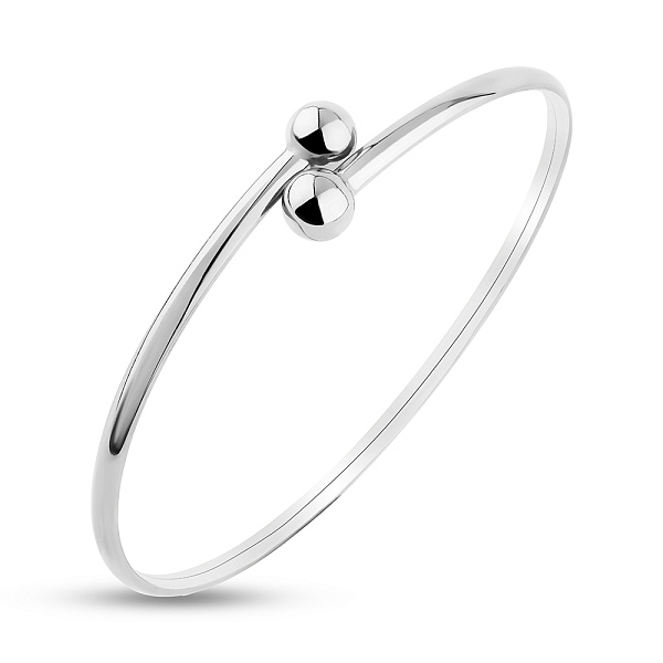 Жесткий браслет из белого золота (арт. 326534б) – изображение 1