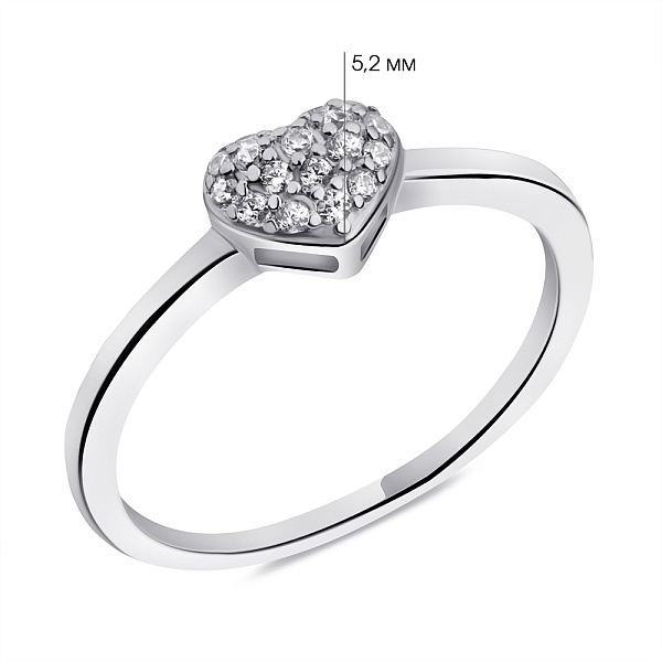 Кольцо из серебра с фианитами (арт. 7501/6583) – изображение 2