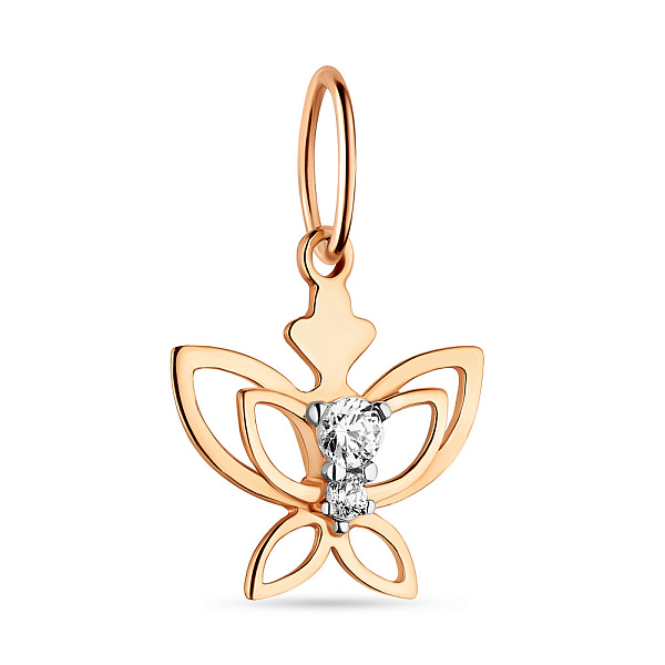 Підвіска з червоного золота Метелик (арт. 423450) – зображення 1