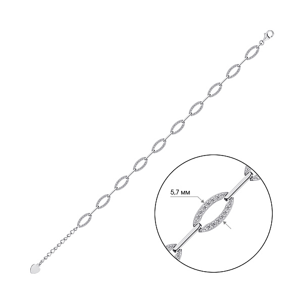 Серебряный браслет (арт. 7509/4302) – изображение 2
