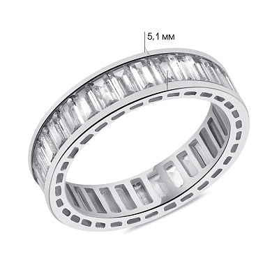 Серебряное кольцо с фианитами  (арт. 7501/6586)