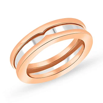 Кольцо из красного и белого золота (арт. 155217/5кб)
