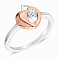 Серебряное кольцо «Сердце» с фианитом (арт. 7501/4163) – изображение 2