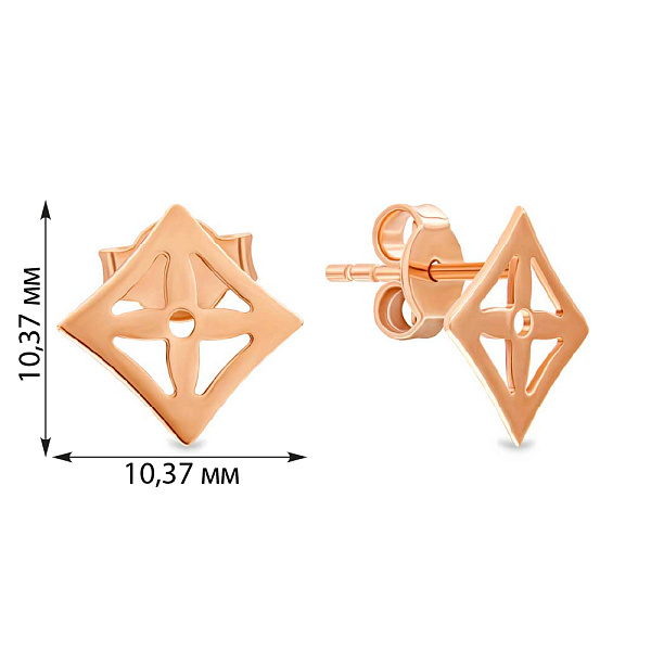 Золоті пусети (арт. 104512) – зображення 2