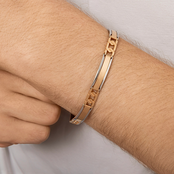 Золотой браслет с родированием (арт. 325617) – изображение 3