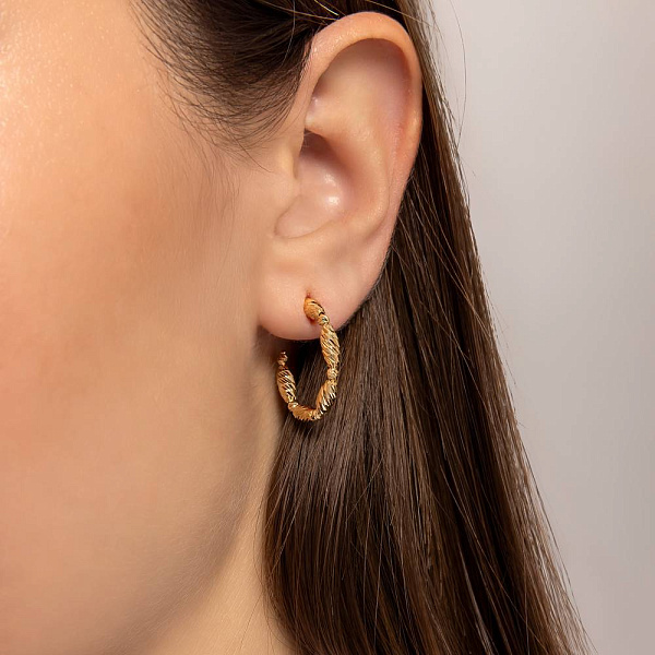 Сережки-пусети Francelli з жовтого золота (арт. 1091672ж) – зображення 2