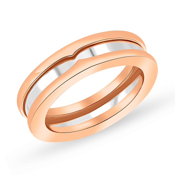 Каблучка з червоного і білого золота (арт. 155217/5кб) – зображення 1