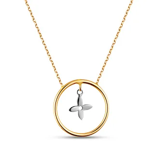 Золоте кольє з підвіскою «Квіточка» (арт. 351052ж)