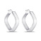 Серебряные сережки "Ромбы" без камней (арт. 7502/4274/30) – изображение 1
