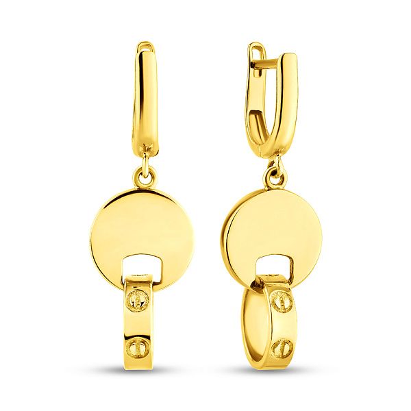 Золотые серьги с подвесками (арт. 106109ж) – изображение 1