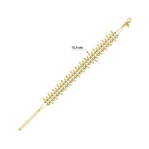 Золотий браслет Francelli з алмазною гранню (арт. 3261357жб) – зображення 4