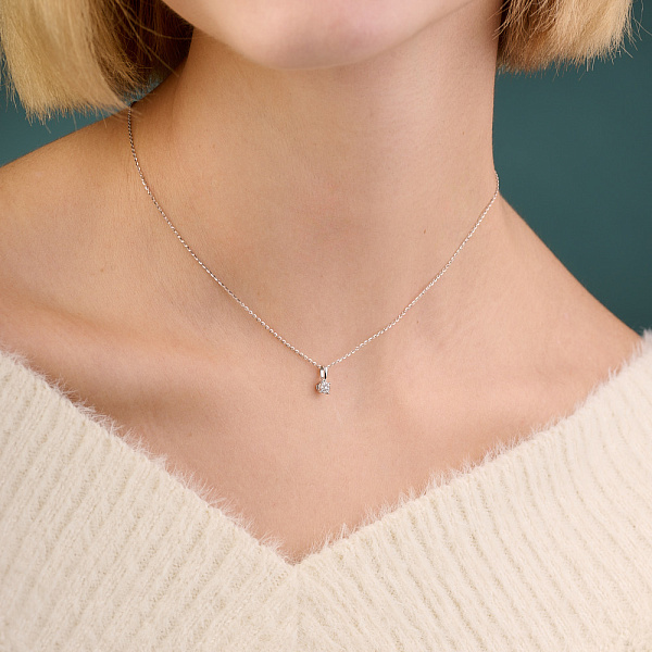 Колье из белого золота с бриллиантами (арт. Ц341103005б) – изображение 3