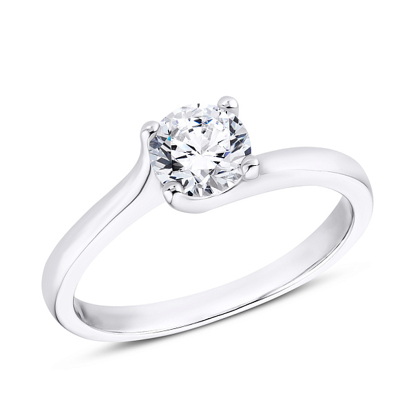 Серебряное кольцо с фианитом (арт. 7501/3808) – изображение 1