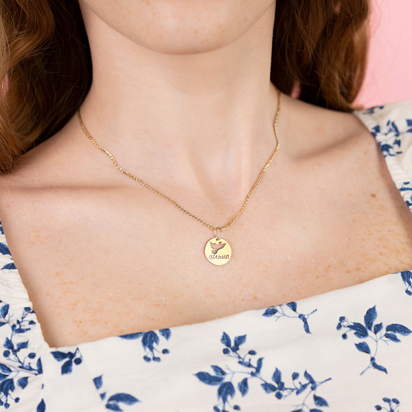 Кулон "Вільна" из желтого золота (арт. 440888ж) – изображение 4