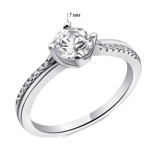 Серебряное кольцо с фианитами (арт. 7501/6558) – изображение 2